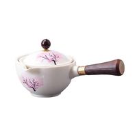 Ensemble de tasses à thé en porcelaine Gongfu chinois Kung Fu Théière rotative à 360° Théière en céramique Infuseur Semi-automatique
