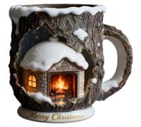 Ensemble de Tasses de Noël en Céramique : Design Ensemble de | d\'Arbre avec Scènes Festives, pour idéal pour Cadeaux et Fêtes de Fin d\'Année, Collection Décorative Unique