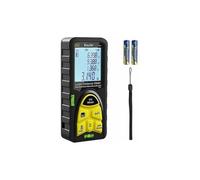 ensemble de télémètre laser de 50 m, télémètre laser de 165 pi, outil de mesure numérique portable avec niveaux à bulle, grand écran LCD rétroéclairé et IP54 W