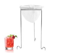 Ensemble de tension de confiture, entonnoir de crépine à fabrication de confiture, support et sac de passage de gelée en acier inoxydable, kit de contrainte de confitur-e réutilisable avec 3 pattes