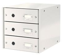 Ensemble de tiroirs Leitz Click & Store, 3 tiroirs, format A4, blanc, référence 60480001