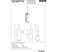 Ensemble de toilettes Bemeta Plaza, sur pied/suspendu, chromé