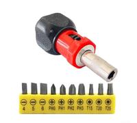 Ensemble de tournevis à cliquet 6,35 mm avec embout hexagonal et tournevis magnétique, kit d'outils multifonctions pour PH0 PH1 PH2 T1 pour T20 pour T25, design compact antidérapant pour espaces