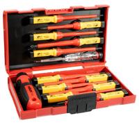 Ensemble De Tournevis À Lame Interchangeable Isolée VDE, 13 Pièces - 28734
