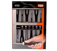 Bahco - Jeu 6 tournevis ERGO™ BE-9884 - Fente/Phillips/Pozidriv, poignées caoutchouc 4x100/5,5x125mm