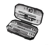 Ensemble de tournevis électrique 156 en 1 avec 5 niveaux de couple, embouts magnétiques, lumière LED, rechargeable de type C pour réparation de console de téléphone, ordinateur portable (gris)