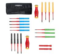 Ensemble de tournevis interchangeables rouge GEDORE R39002020, conforme à la norme VDE, 20 pièces, en acier S2