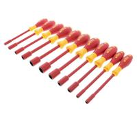 Ensemble de tournevis isolés 1000 volts, 11 pièces, pour écrous et vis en pouces, marque Wiha, modèle 32296