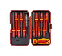 Ensemble de tournevis isolés 13 en 1 avec tension de 1000 V - Résistance professionnelle à la fatigue - Tournevis isolé tout usage de qualité électricienne