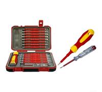 Ensemble de tournevis isolés 29 en 1, kit de tournevis magnétique avec indice 500 V pour câblage de contrôle CVC et entretien électrique