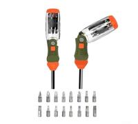 Ensemble de tournevis pliants, 17 en 1 à cliquet bidirectionnel pour CRV Magazine Kit d'outils multi-embouts pour réparation générale à la maison DIY Design compact