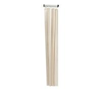 Ensemble de tringle à rideau de douche pliable 1,2*1,8m Tringle de douche murale d'angle avec rideau (Blanc&Beige)