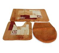 Ensemble de trois tapis de bain "Milan" - Accessoires de salle de bain en terre cuite
