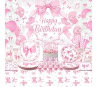 Ensemble de vaisselle de fête Rosa Schleifen avec décoration