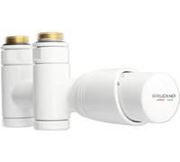 Ensemble de vanne thermostatique centrale Sapho à débit variable (modèle d'angle ou droit) 1/2" blanc