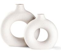 Ensemble de vases Pampas, vases créatifs pour la décoration moderne de la maison, vase fait à la main, blanc mat