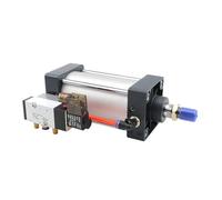 Ensemble de vérins pneumatiques sans aimant, comprenant une électrovanne intégrée, un alésage 50 mm et course 25 à 1000