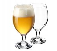 KADAX Verre à Bière à Pied d'une Capacité de 400ml pour Savourer Vos Boissons Rafraîchissantes avec Style et Raffinement, Idéal pour un Cadeau (Lot de 2)