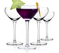 Ensemble de verres à cocktails Unyqoos® (4 pièces, 17 esign élégant et résistant aux chocs, soufflés à la bouche, verres à cocktails et à long drink pour bar et fêtes