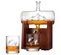 Ensemble de verres à mélanger avec carafe, motif globe terrestre
