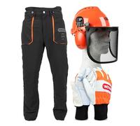 Ensemble de vêtements de sécurité pour tronçonneuse OREGON Type A avec pantalon taille M, casque et gants taille L