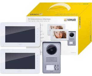 Ensemble de visiophone vidéo K40911 VIMAR, avec écran LCD de 7 pouces, pour 2 logements