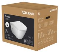 Ensemble de wc suspendu Duravit D-Neo, wc suspendu, avec siège de WC amovible, 45780900A1