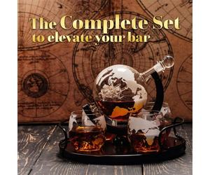Ensemble décanteur à whisky Kemstood 8 en 1 – 2 verres