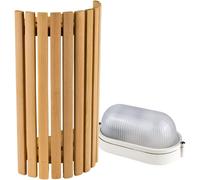 Ensemble d'éclairage pour sauna Sawo 914-VD Cèdre avec lampe de sauna E27 IP54 et câble en silicone de 5 m SiHF