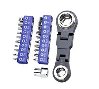 Ensemble d'embouts de tournevis à cliquet multi-fonctions avec 26 outils utiles pour les projets d'engrenage de poche
