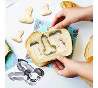 Ensemble d'emporte-pièces en Acier Inoxydable, Moule de Cuisson pour Fondant à Biscuits, Bricolage, emporte-pièces à pâtisserie pour pénis, 3 pièces