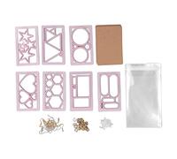 Ensemble d'emporte-pièces en pâte polymère 7 formes géométriques, bricolage artisanal, kit de fabrication de boucles d'oreilles en argile plastique avec crochet d'oreille, anneaux