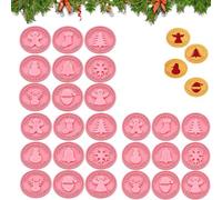 Ensemble d'emporte-pièces festifs pour Noël - Motifs 3D en relief (3set) | 9 formes avec motifs 3D en relief ; emporte-pièces de Noël en matériau de qualité alimentaire