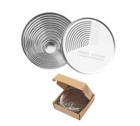 Ensemble d'emporte-pièces ronds en acier inoxydable 18/8 de qualité alimentaire, moules à donuts gradués for pâtisserie, for la cuisson, bricolage, cuisine, 12 pièces(12Pcs Round Cookie)