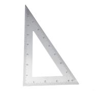 Ensemble d'équerre en acier inoxydable, règle triangulaire d'ingénierie, métrique pour outil de menuiserie impériale, instrument de disposition de précision de 2 mm d'épaisseur, équerre de dessin pour