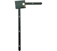 Ensemble d'équerre en forme de L en acier inoxydable - 15 cm - 30 cm - Angle de 90 degrés - Pour le travail du bois - Guide de marquage - Finition noire mate (30 cm)
