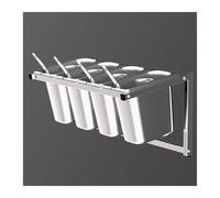 Ensemble d'étagères à épices murales en acier inoxydable de qualité commerciale pour cafétéria, cuisine, grande capacité de rangement avec bols amovibles, design peu encombrant pour restaurants