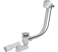 Ensemble d'évacuation Alcadrain - Ensemble de vidange et de trop-plein de baignoire avec remplissage, longueur 1200 mm, chromé A564CRM2-120