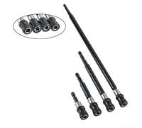 Ensemble d'Extensions de Foret Magnétique 4 pour en Acier Ensemble | Rallonge Métal pour robuste 15cm, Porte-embout Aimanté pour précis, Kit Outils Fixation Magnétique