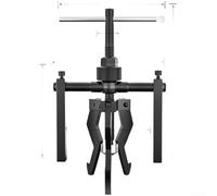 Ensemble d'extracteurs de roulement robustes à trois mâchoires en acier au carbone traité thermiquement avec poignée antidérapante pour une extraction sûre, kit de matériel polyvalent (B)