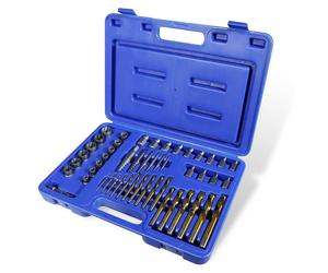 Ensemble d'extracteurs de vis CCLIFE, 3/8", en acier CR-MO, avec clés à douille "turbonut" de 8 à 19 mm, 49 pièces