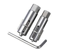 Ensemble d'extraction de tuyaux, 2 pièces, outil lourd réglable pour | 12mm et 14mm Robinet Cassé Extracteur De Filetage Avec llen Pour Robinet Valve Filetage Réparation Maison
