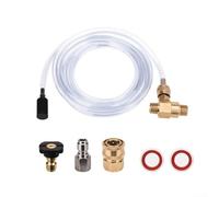 Ensemble d'injecteurs de nettoyeur haute pression, distributeur de savon réglable avec raccords rapides 3/8, siphon de détergent en aval en laiton et acier inoxydable pour un nettoyage à haute