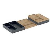 Ensemble d'inserts de tiroir Geberit pour meuble sous-vasque 502351001, largeur 90 cm, pour tiroir supérieur, bambou