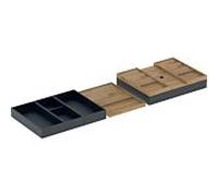Geberit Pack compartiments de tiroir 502.353.00.1 – pour tiroir supérieur 120 cm, noir/bambou