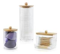 Ensemble Distributeurs Coton & Cotons-Tiges Transparent Transparent