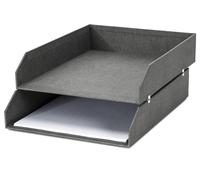 Ensemble d'organisateurs de bureau, comprenant 2 étagères empilables, de couleur bleue