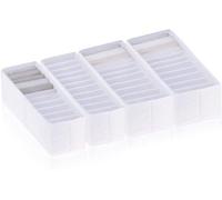 Ensemble d'organisateurs de placard Ibenzoa® – Boîtes de rangement avec des compartiments extra-hauts de 14 cm (XS 10 cm), pliables et faciles d'entretien, pour les vêtements et les accessoires