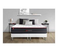 Ensemble double sommier + matelas BOOST ressorts ensaches et memoire de forme 200x200