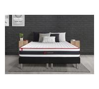 Ensemble double sommier + matelas ENERGY ressorts ensaches et memoire de forme 160x200